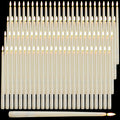 Baquler 100 Pcs 12.4 Ivory Flameless Taper Candles Bulk