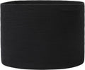24x24x17 Inch Cottonphant Extra Large Round Blanket Basket for Living Room, Open Woven Cotton Rope Storage Basket, Jumbo Bin for Bedroom Playroom, Black