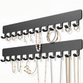 Self-Adhesive Necklace Holder, Wall Mounted Jewelry Organizer, Black