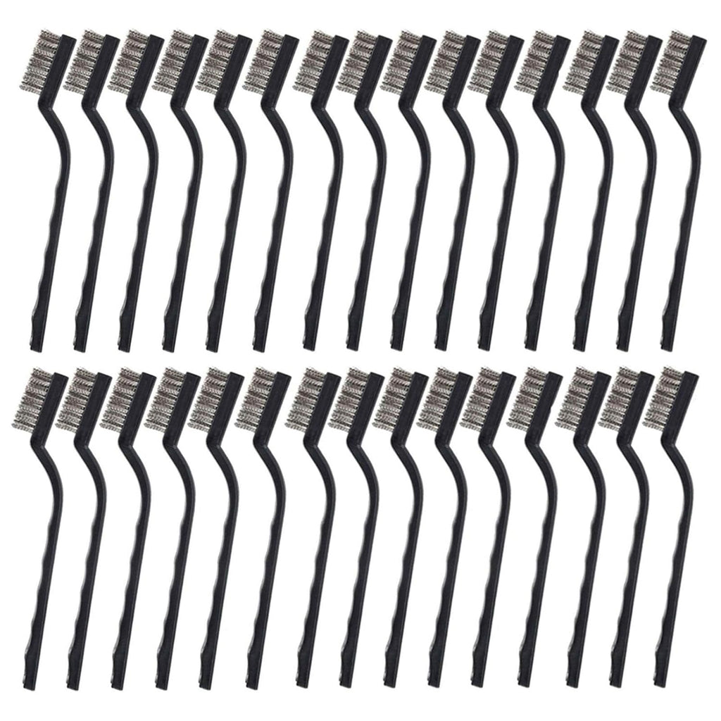 30PCS Mini Wire Brush, Stainless Steel Bristles, Masonry Brushes