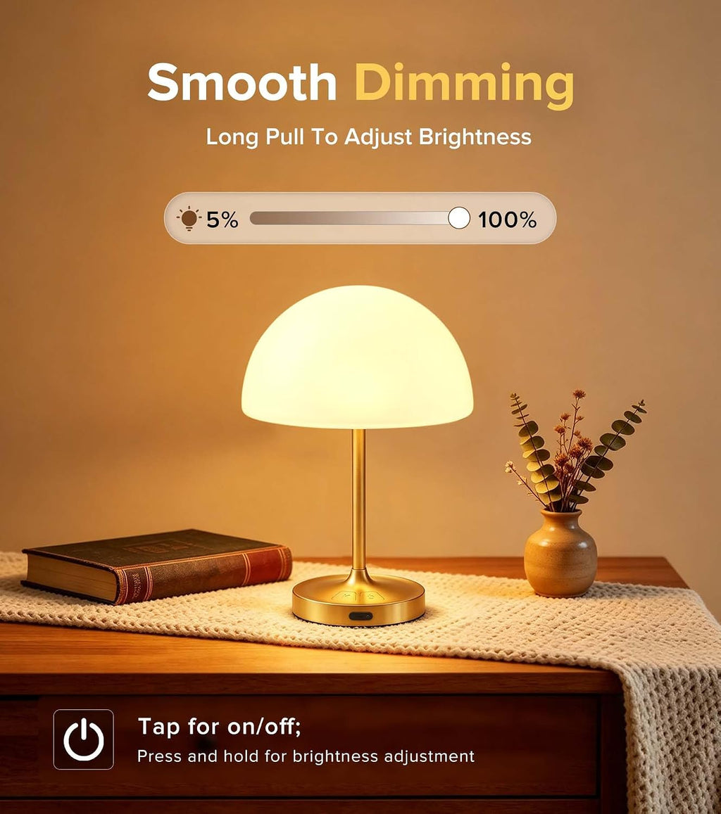Shower Lamp Rechargeable Waterproof Lamp, Cordless Table Lamp for Bathroom