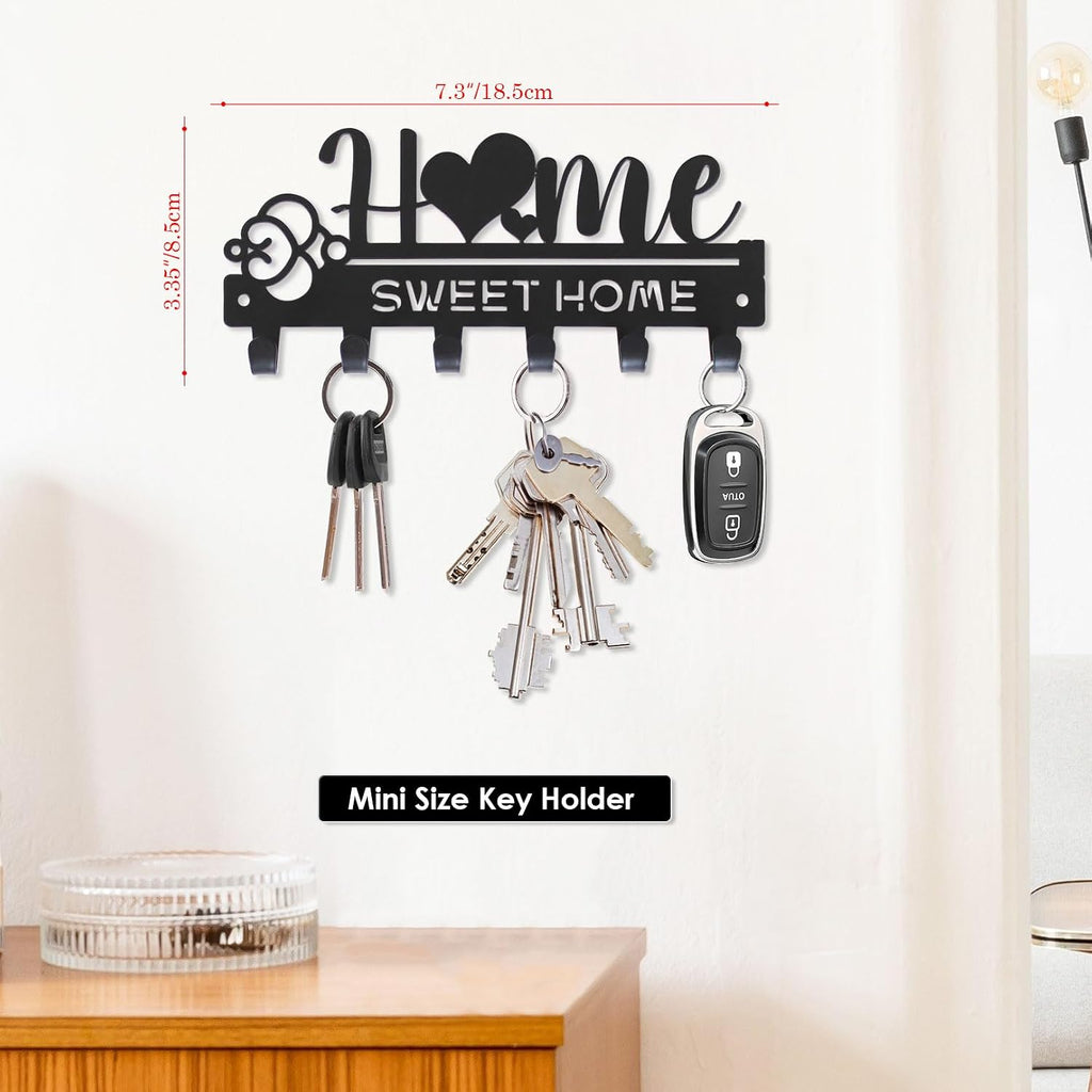 “Home Sweet Home”Key Holder wall Mount(Mini Size:7.3x3.35inches)