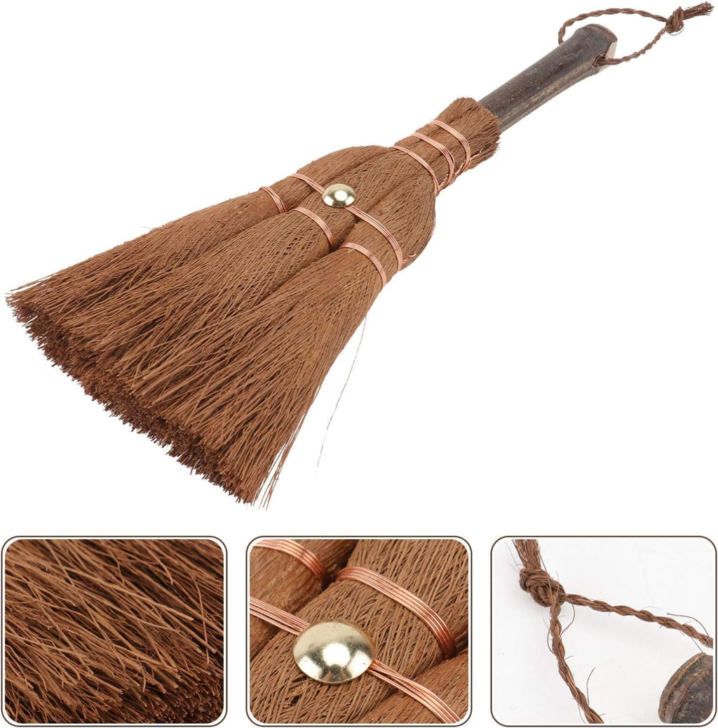 Small Metal Dust Pan and Brush for Fireplace, Garage, Shop, 9" Wide