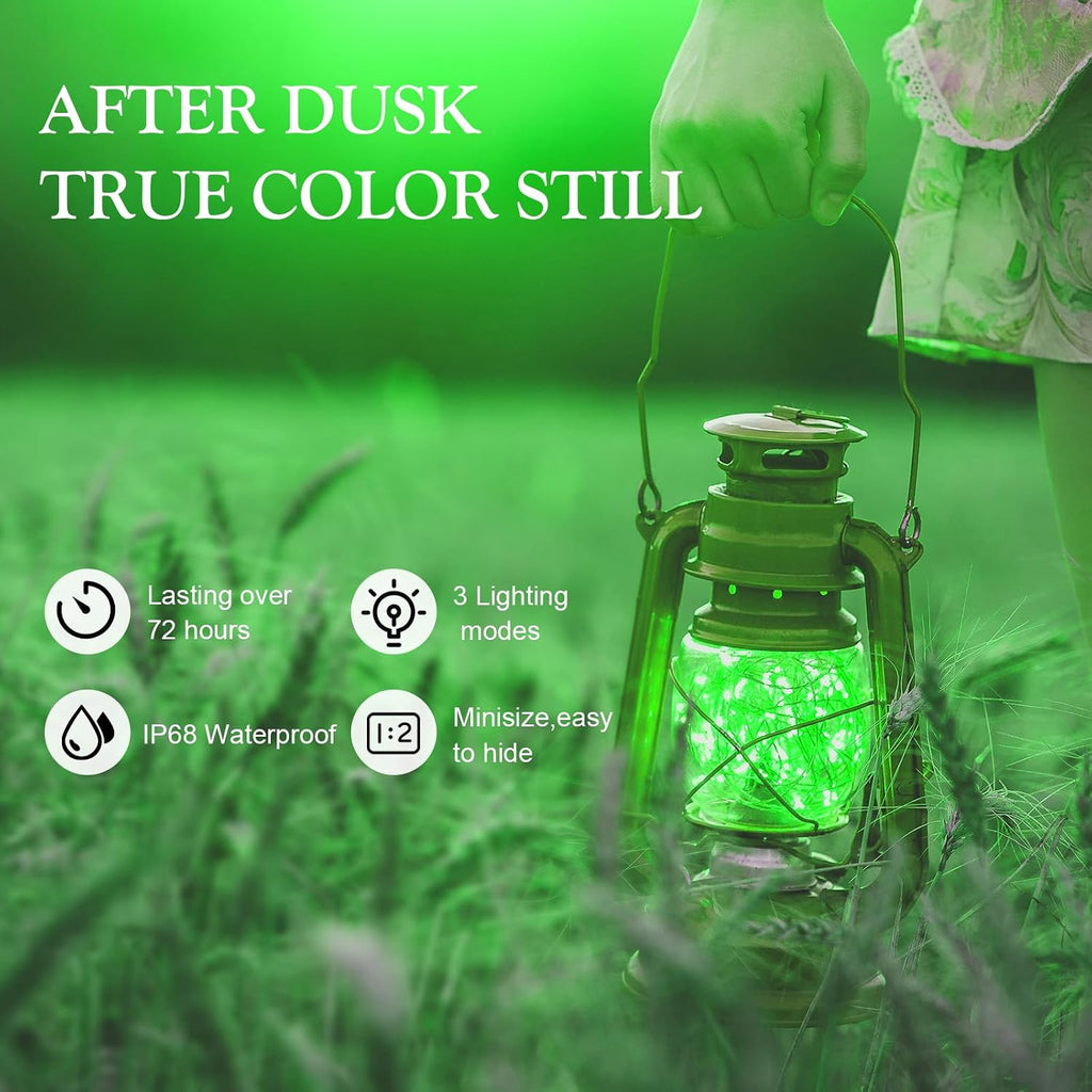 Aogist 12 Pack Green Fairy Lights 7ft 20 LED Waterproof String Light