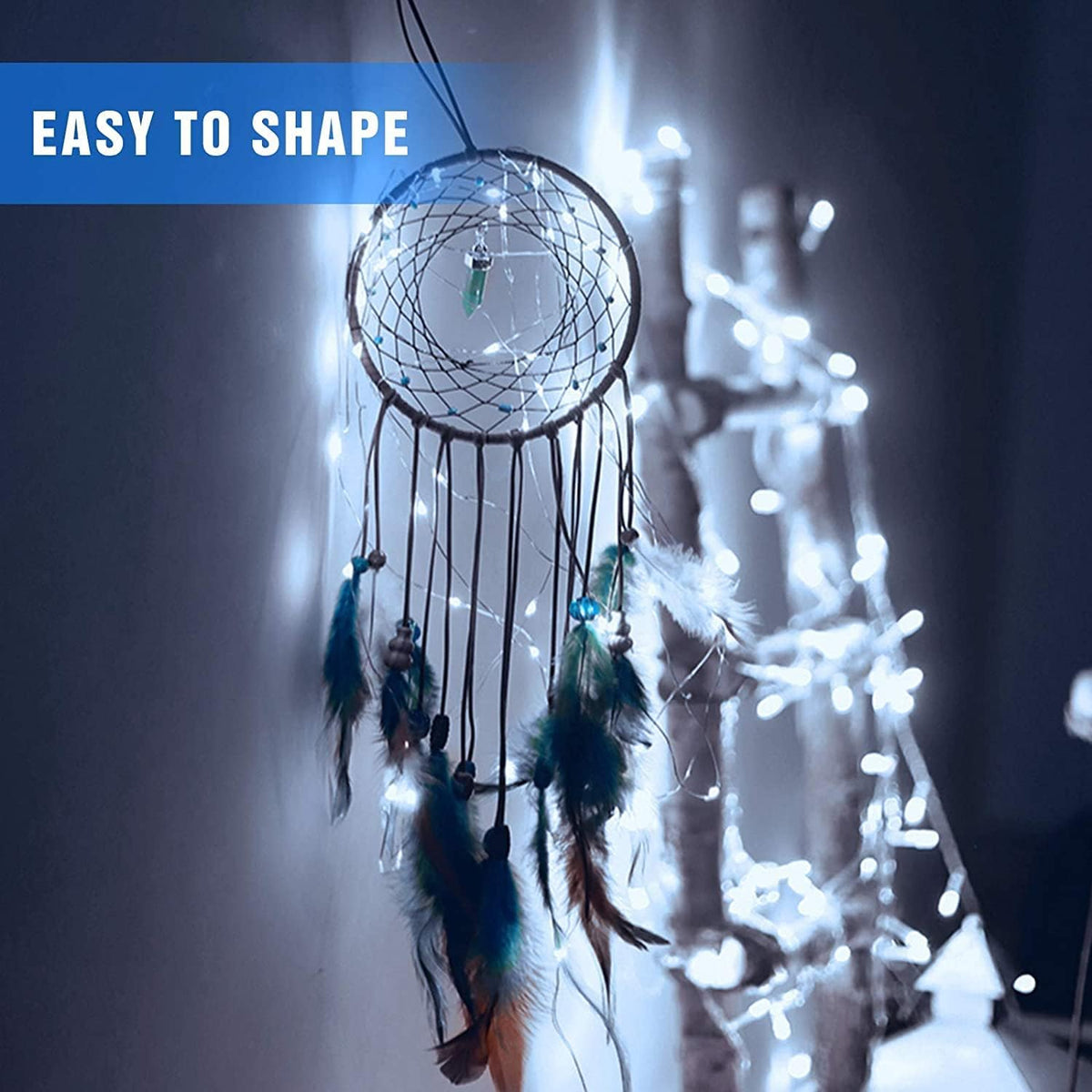 12 Pack Fairy Lights Battery Operated - 7ft 20 LED Twinkle Lights Copper Wire Mini String Lights Firefly Lights for Mason Jars DIY Crafts Christmas Wedding Party Centerpiece Table Decor, Cool White