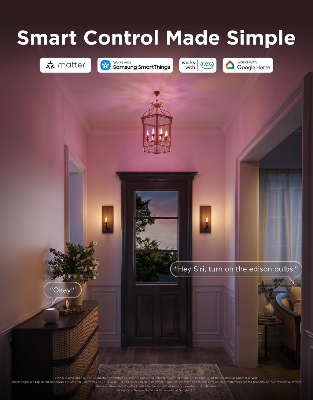 Govee E12 LED Candle Bulb, Smart Chandelier Light Bulbs for Living Room