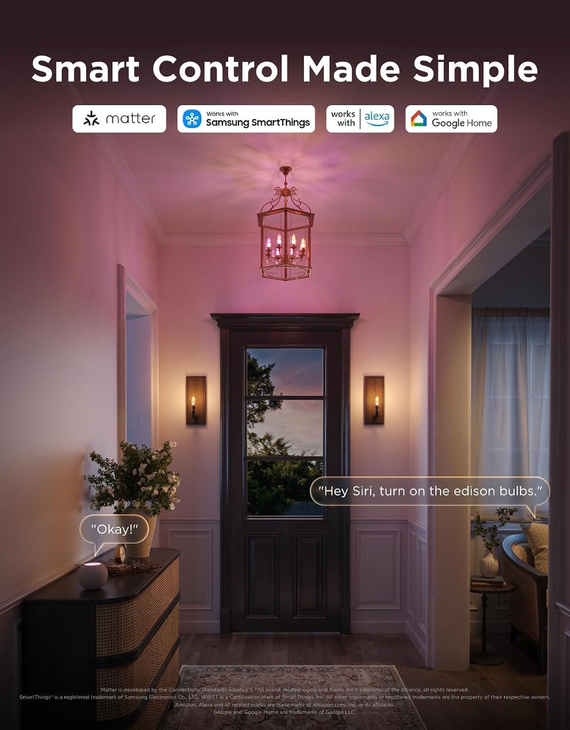 Govee E12 LED Candle Bulb, Smart Chandelier Light Bulbs for Living Room
