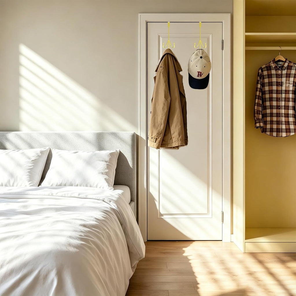 Over The Door Hooks Gold, Door Hooks for Hanging Towels, Coats