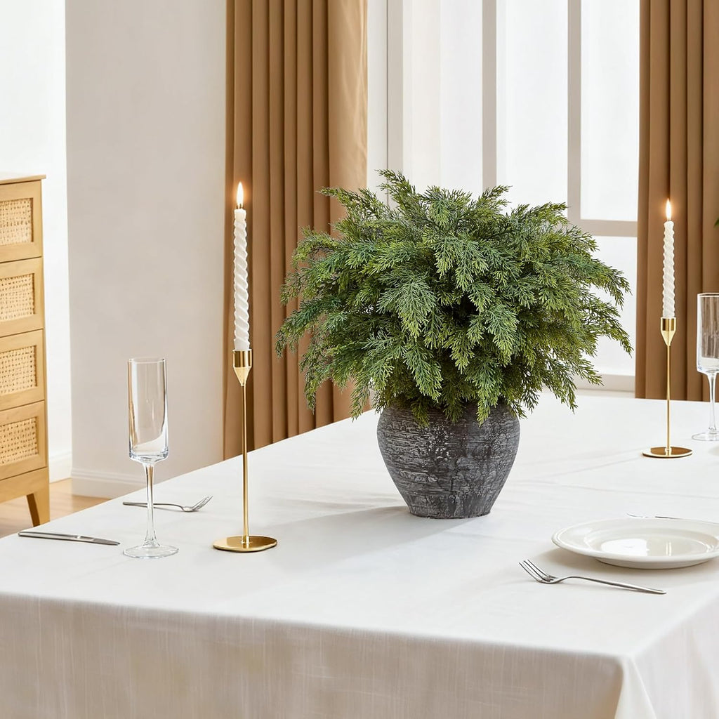 20 inch Cedar Stems 12Pcs, Real Touch Artificial Faux Greenery