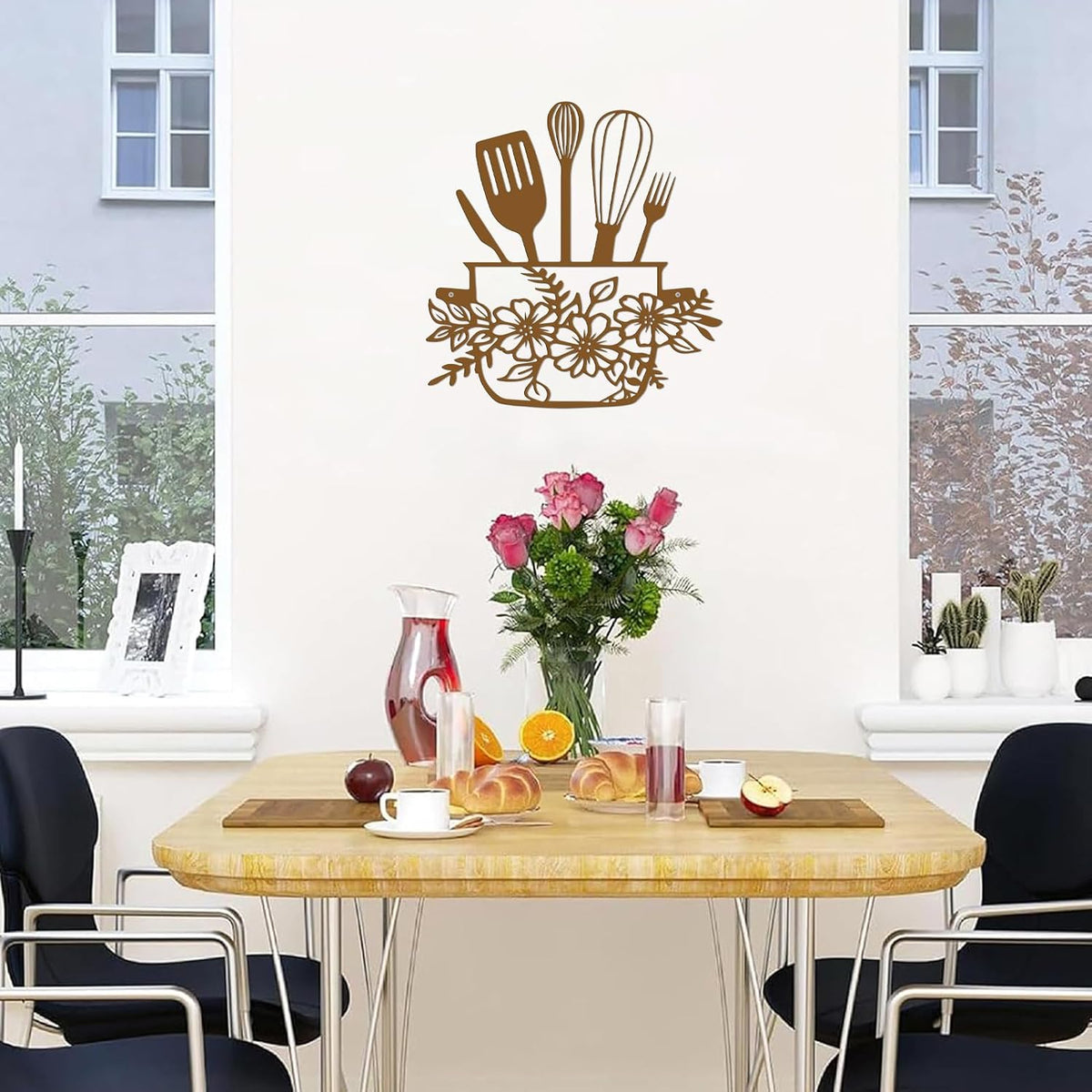 DUOOLN Metal Kitchen Sign Wall Decor Art, Dining Room Pictures,Vintage Rust