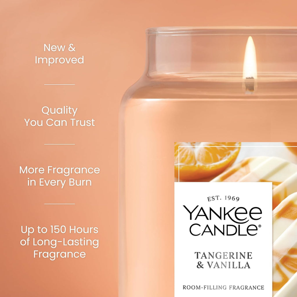 Yankee Candle Tangerine & Vanilla Scented Candle, 22oz Large Jar