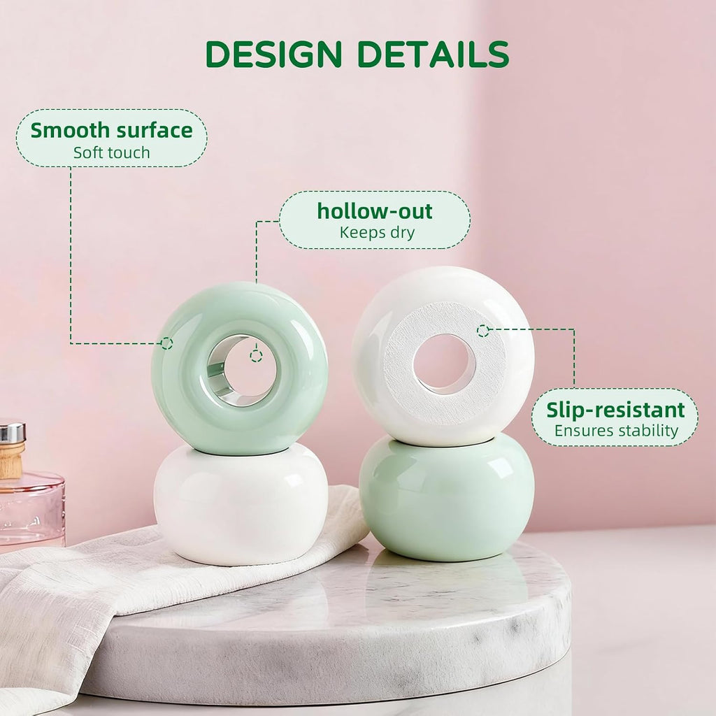 2Pcs Ceramic Toothbrush Holders for Bathrooms Countertop Toothbrush Holder Single Mini Toothbrush Holder Pen Holder Razor Holder Bathroom Tooth Brush Holder Toothbrush Stand