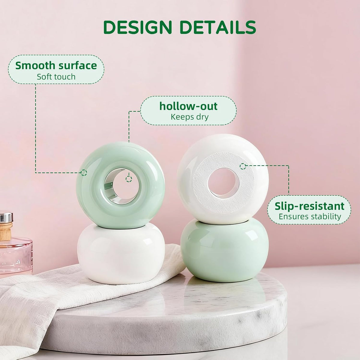 2Pcs Ceramic Toothbrush Holders for Bathrooms Countertop Toothbrush Holder Single Mini Toothbrush Holder Pen Holder Razor Holder Bathroom Tooth Brush Holder Toothbrush Stand