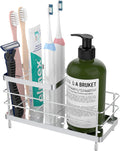 Luxspire Toothbrush Holders for Bathroom, Stainless Steel, 6 Slots, Silver