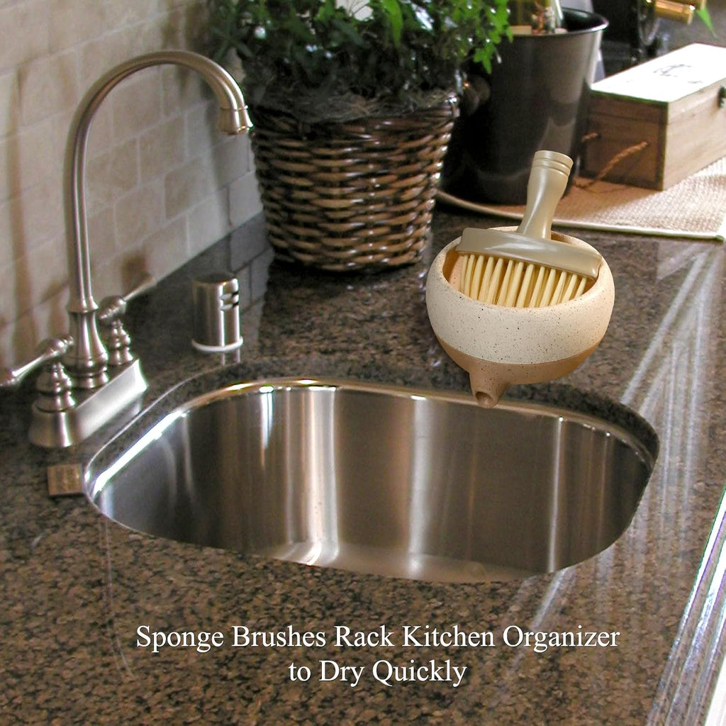 Soap Dish with Drain and Self-Draining Sponge Holder