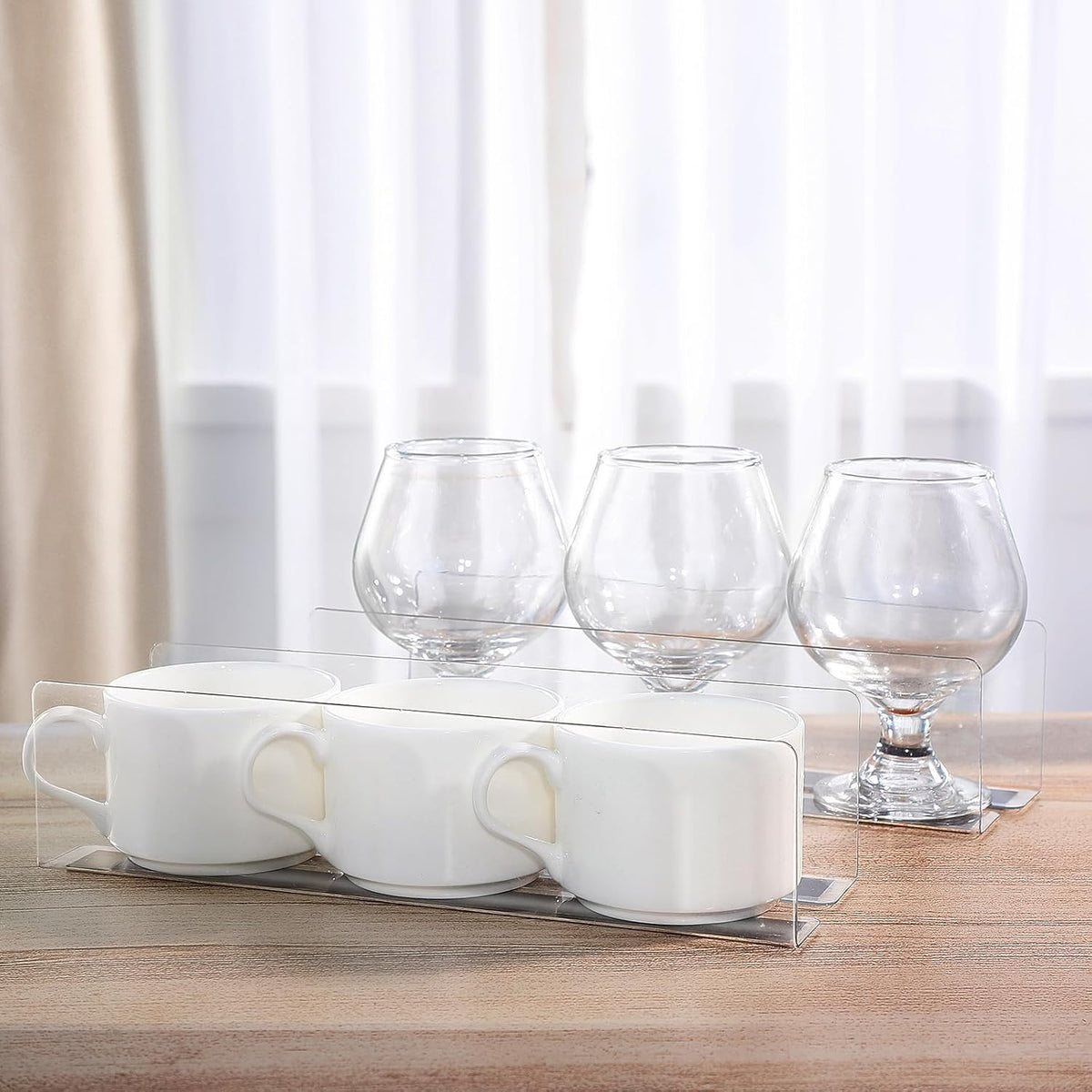 10pcs Clear L-Shaped Shelf Dividers Commodity Classification Organizer