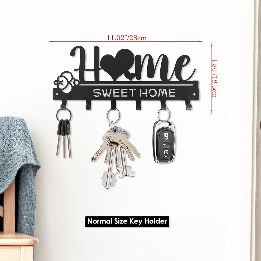 “Home Sweet Home”Key Holder wall Mount(Normal Size:11.02x4.84inches)