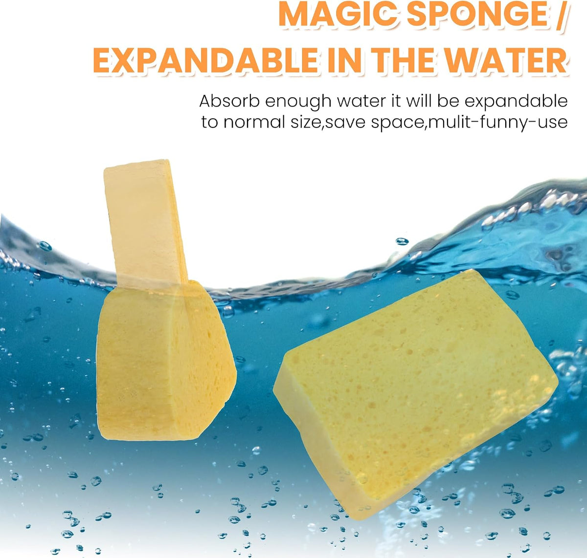 8-Count Pop Up Cellulose Sponges, Yellow