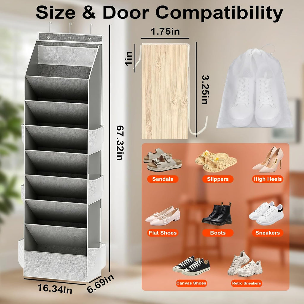Bedroom Organization Kit - Hanging Storage Organizer - Non Woven Shoe Bags