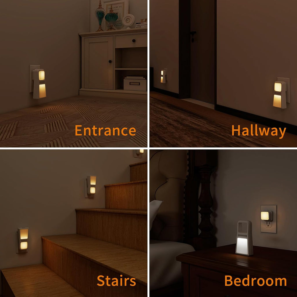 Dawnrise 2 Pack 5-in-1 Power Failure Night Lights, Wireless Charging