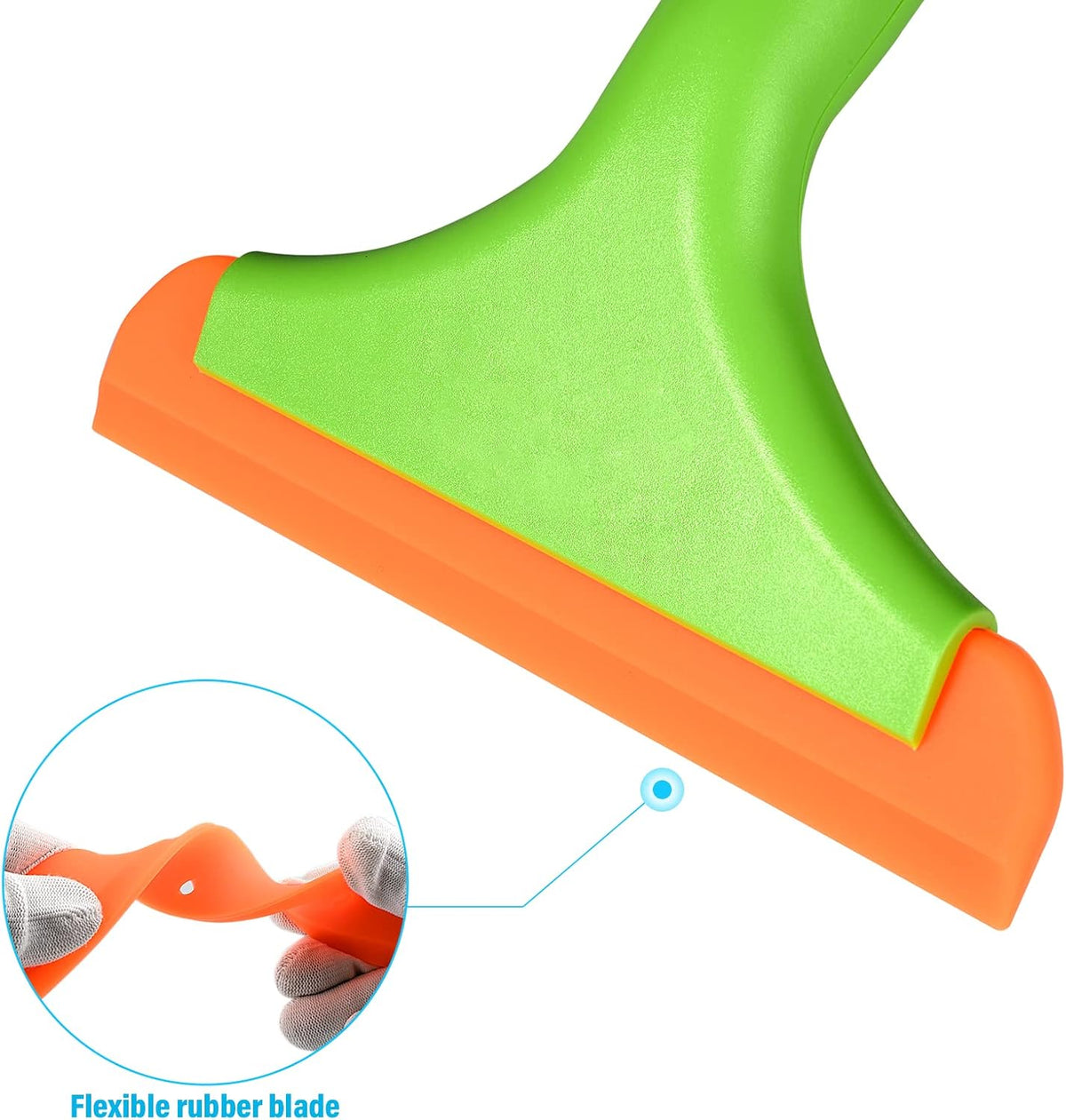 Gomake Small Silicone Squeegee Window Shower Squeegee,Auto Water Blade Squeegee for Shower Glass Door,Car Windshield, Window, Mirror, Bathroom,Countertop Cleaning