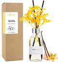Clesh Reed Diffuser Set, 6.7 oz Vanilla Scented Diffuser with Sticks, Home Fragrance Reed Diffuser for Bathroom Shelf Decor