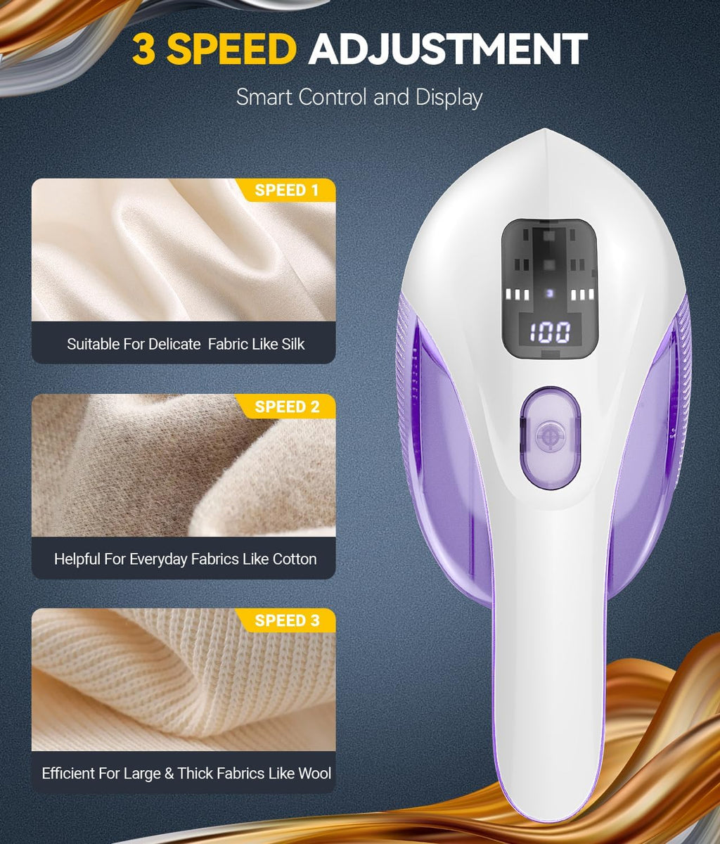 Ruidla Rechargeable Fabric Shaver and Lint Remover, 3-Speed Adjustable