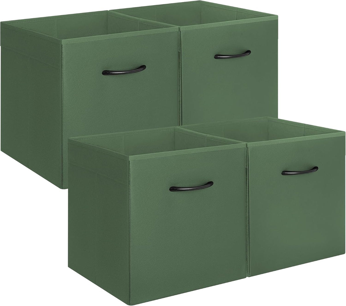 StorageWorks 13x13 Storage Cubes, Cube Organizer Bins, Green, 4-Pack