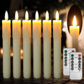 Candle Battery Operated, 6.7 Inch, Ivory, Set of 6