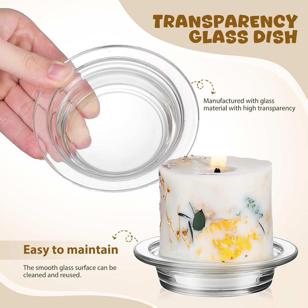 4 Pack Wax Warmer Replacement Dish, 4.5in Candle Heating Tray