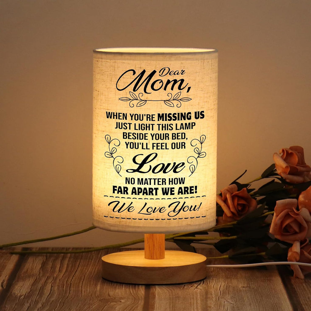 WSYEAR Birthday Gifts for Mom from Daughter Son-Table Lamp Mom Gifts from Daughters Night Light Mothers Day Valentines Day Anniversary Presents for Mother Women