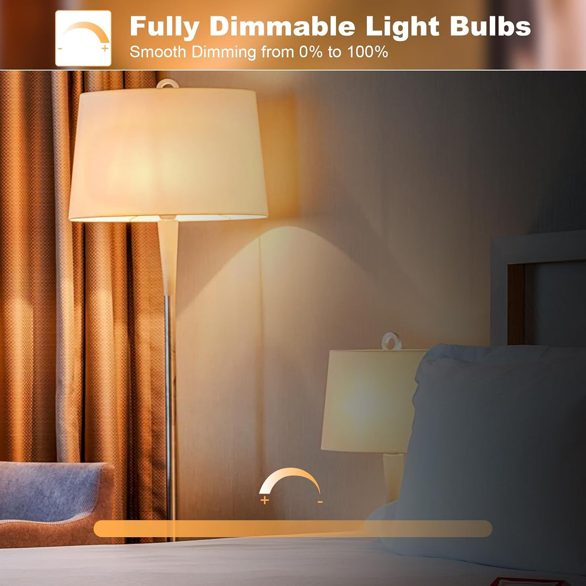 E26 Dimmable A19 Vintage 6W LED Edison Bulbs 2700K Decorative Light Bulbs