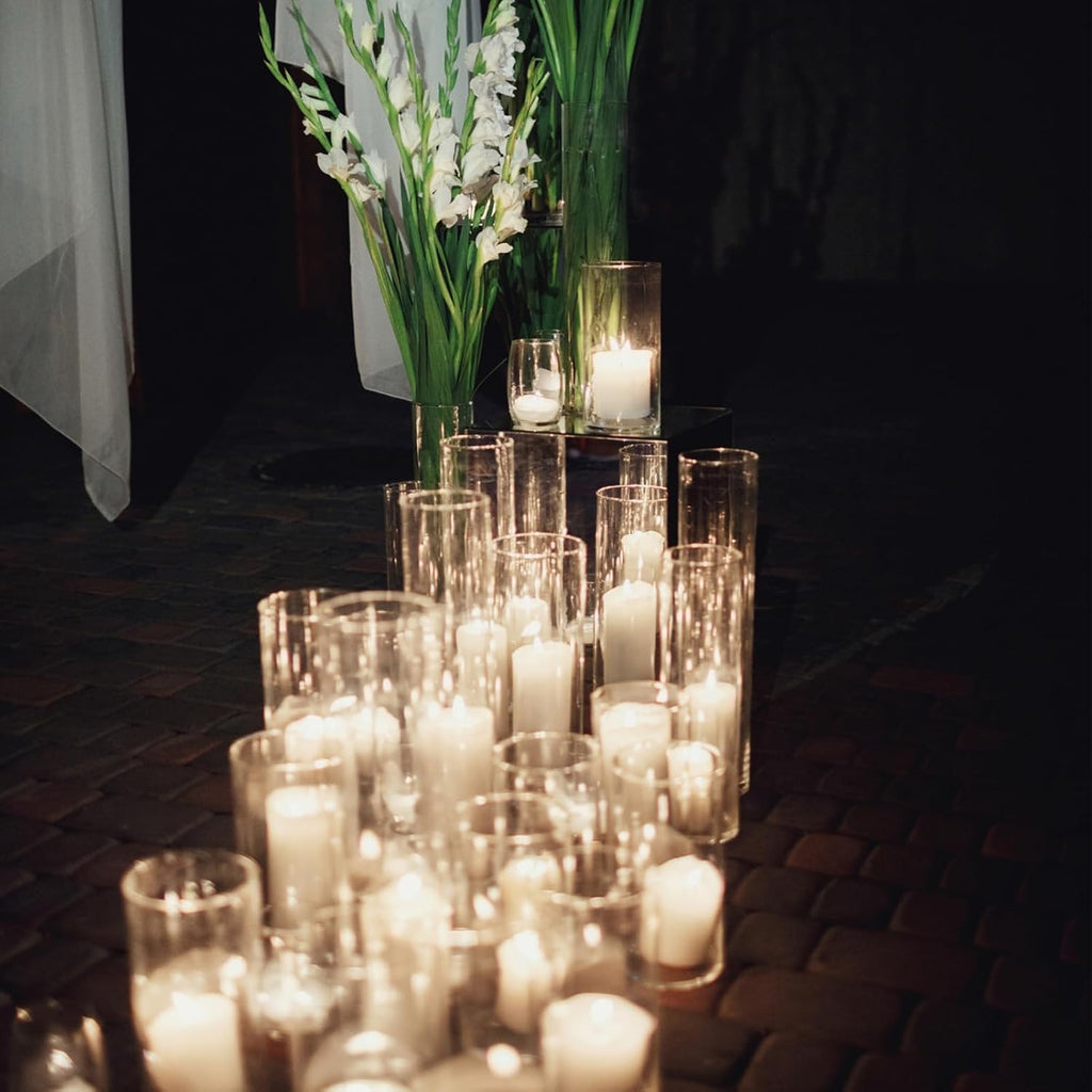 White Pillar Candles, 12 Packs Unscented Pillar Candle for Emergncy, Long-Lasting 360 Hours Burn Time Totally, Classic White Candles for Weddings, Centerpiece, Home Decor