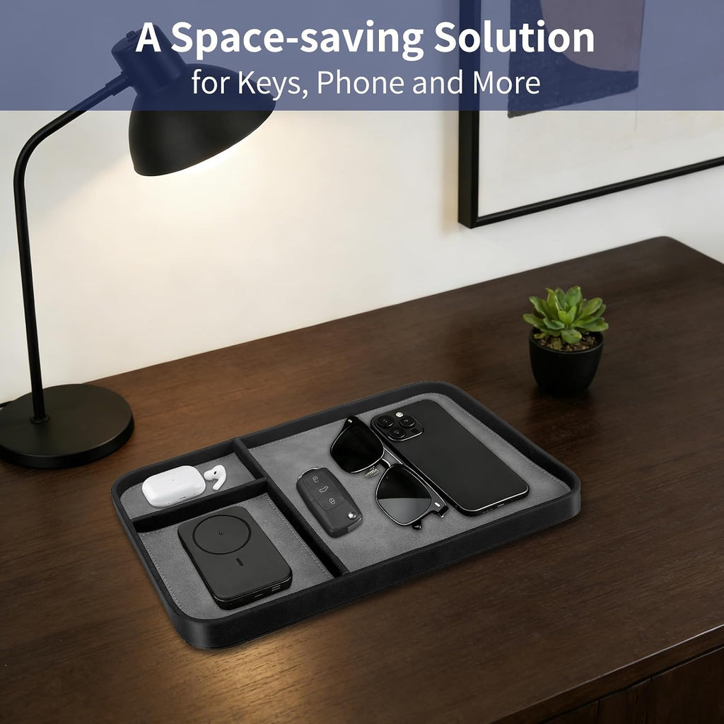 SITHON Valet Tray Trendy Organizer Multifunctional Nightstand Caddy Holder