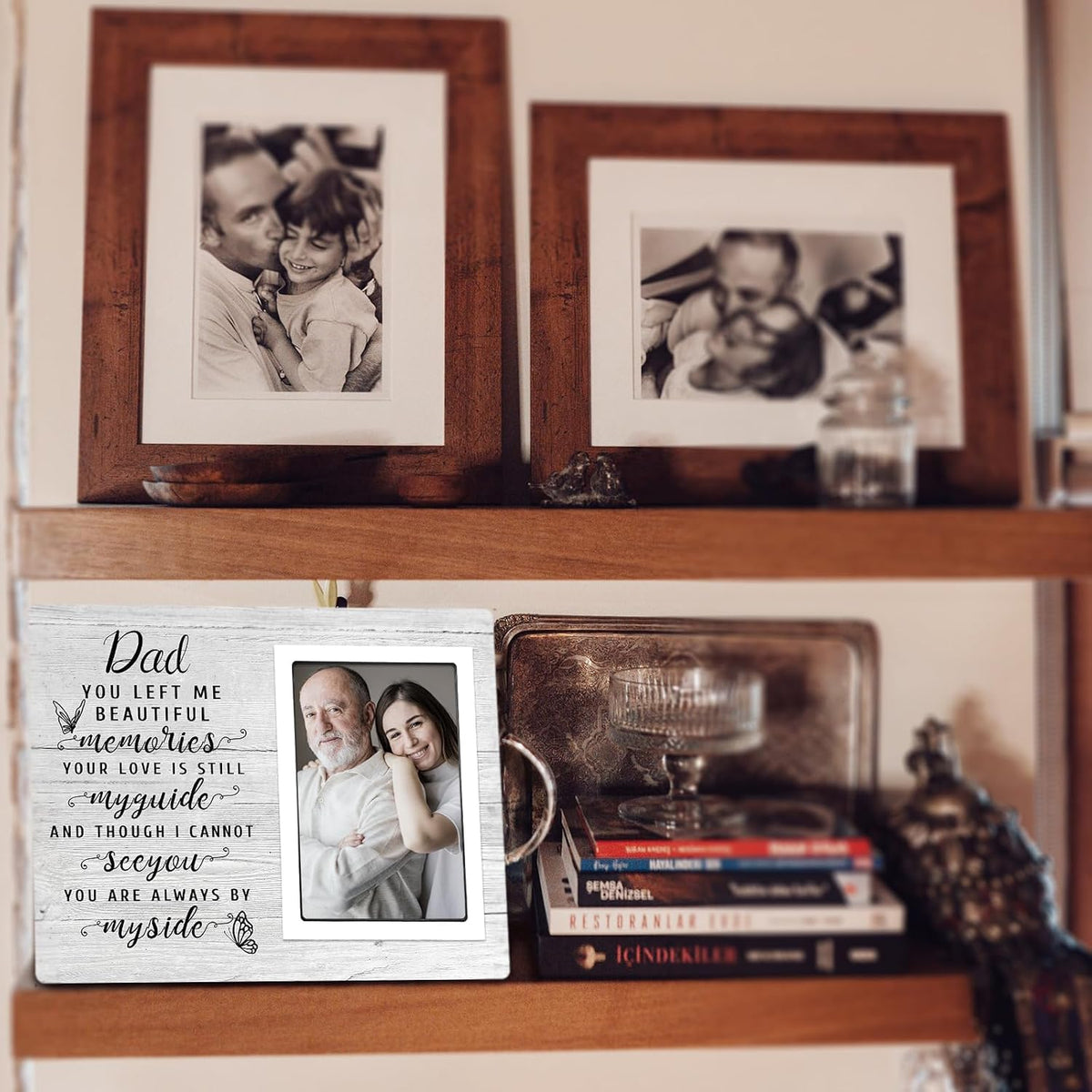 SteadStyle Memorial Gifts for Loss of Father, Dad Memorial Frame Fits 4x6