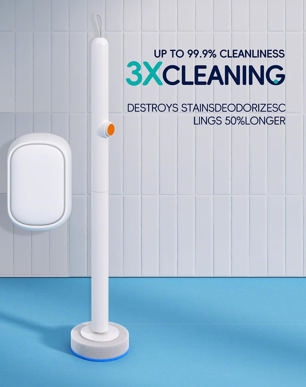 Disposable Toilet Cleaning System - Toilet Brush Kit with 36 High-Performance Refills, Wall Mounted Toilet Brush and Holder for Deep Cleaning Bathroom (Toilet Brush+36 Refills)