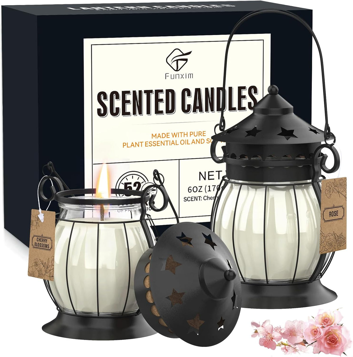 Scented Candles Gifts Set for Women, Aromatherapy Jar Candles for Home