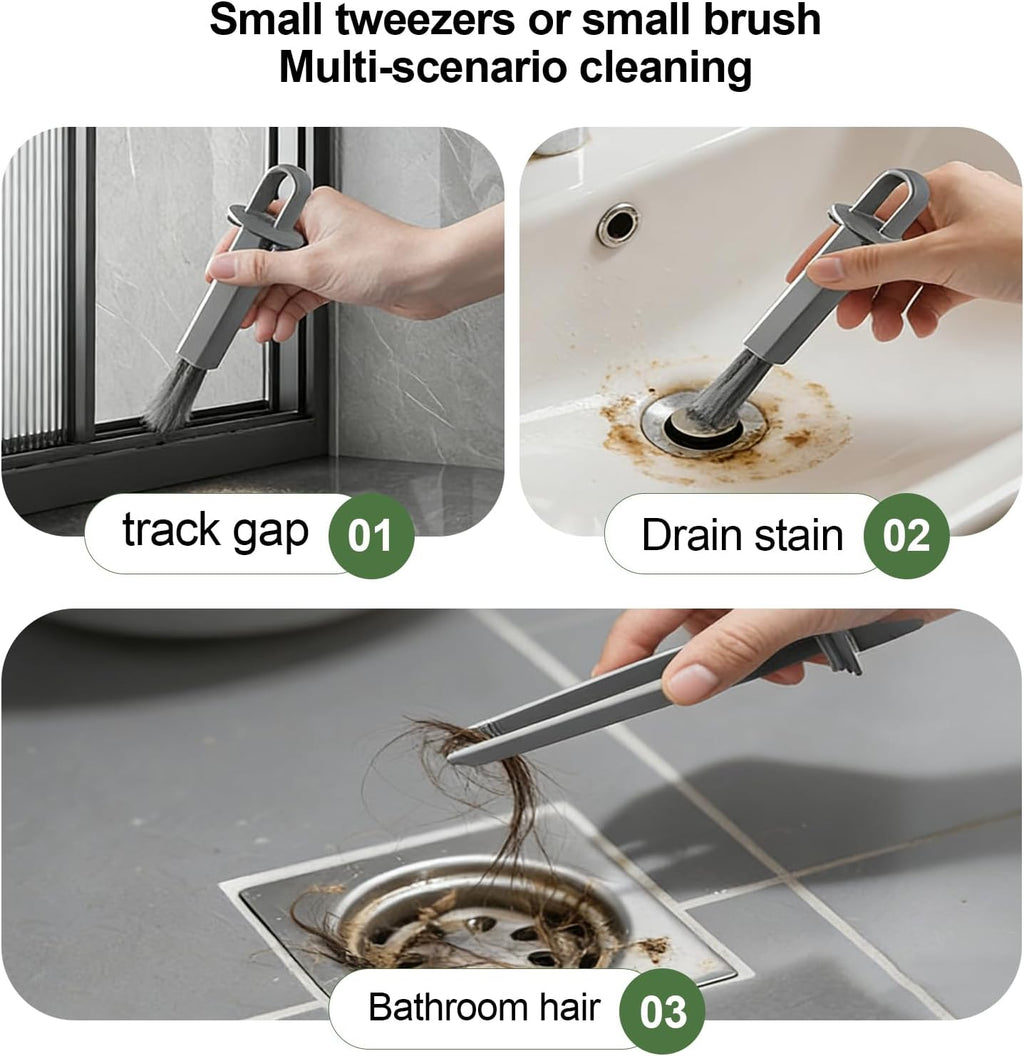 ROOM127 Wall-Mounted 2-in-1 Toilet Brush Set with Holder and Crevice Brush