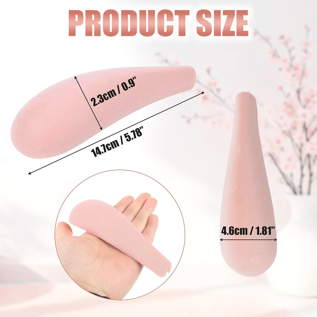 Shoulder Pads for Hangers – 10Pcs Velvet Hanger Shoulder Form Shaper, Plastic Flocking Protectors for Velvet Hangers with 0.2 Inch Thickness, Non-Slip Design (Pink)