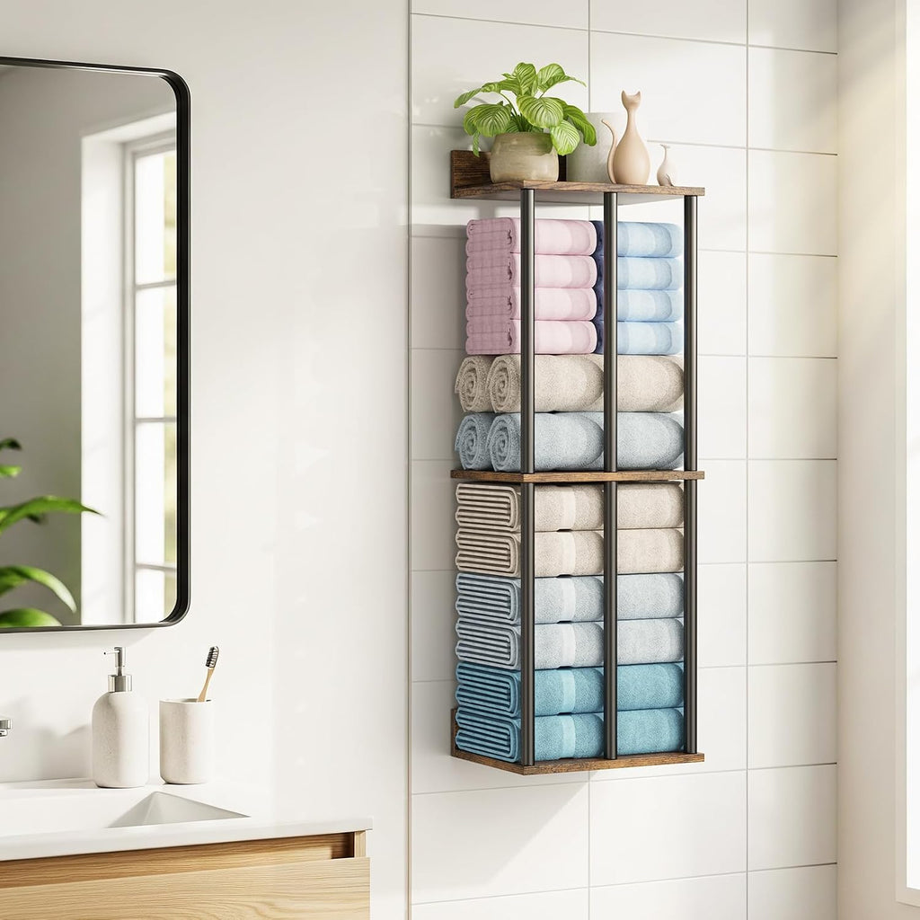 Towel Racks for Bathroom Wall Mounted, Upgraded Bathroom Towel Holder