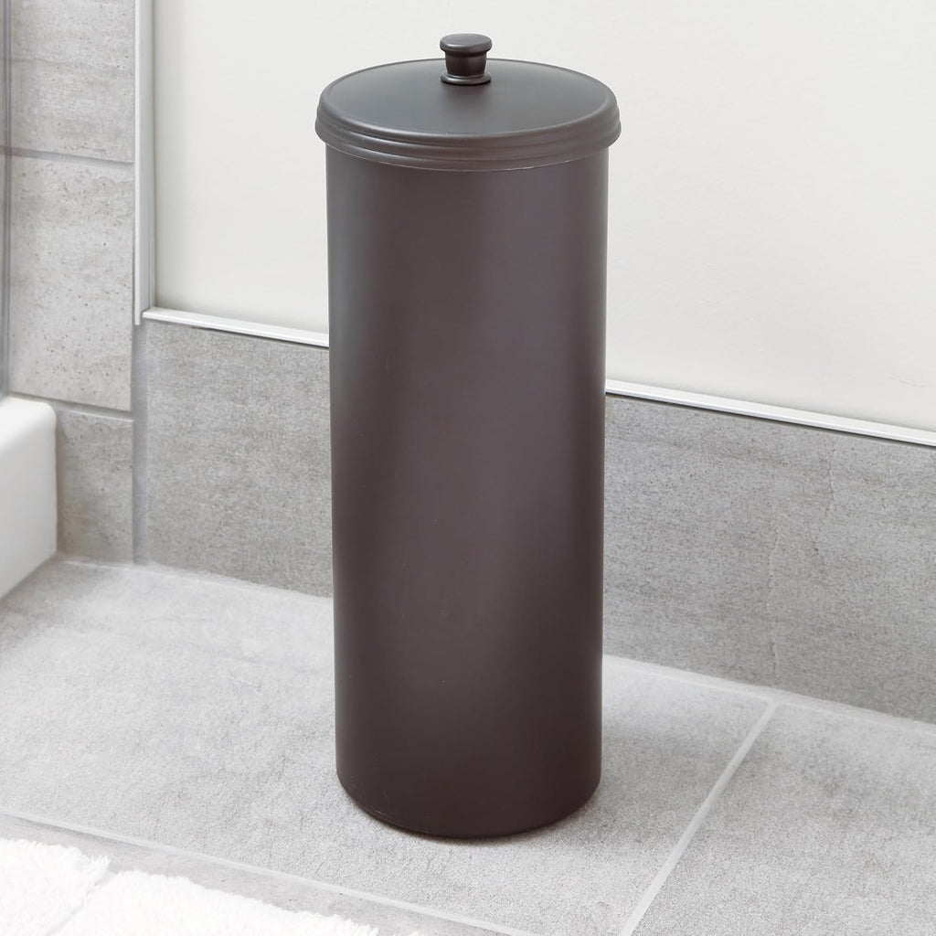 iDesign Freestanding Bathroom Toilet Paper Storage Holder, 2-Pack, Bronze