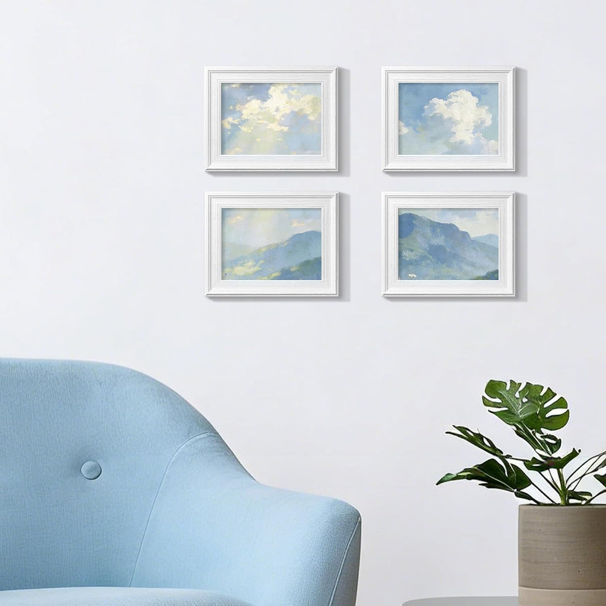 PEALSN 5x7 Picture Frame, Real Glass Front and Black Backboard, White