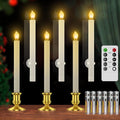 RONXS Window Candles Battery Operated, Flameless LED Taper with Timer 6pcs