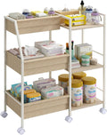 Baby Diaper Caddy Organizer Cart, 3‑Tier Rolling Storage Cart