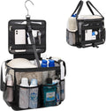 CUBETASTIC Mesh Shower Caddy Portable, Quick Dry Hanging Toiletry Bag for College Dorm Essentials with 4 Pockets/Divider/Plastic Bottom, Travel Tote Bag for Camping, Bathroom, Beach, Swimming, Gym