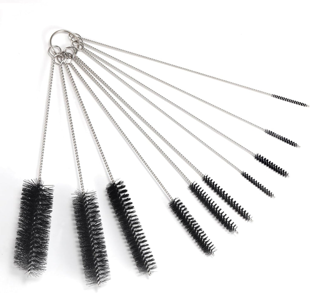 Annhua 10 Pcs Tube Cleaning Brushes Kit Straw Cleaning Kit Metal Pipe Brush Cleaner, Lab Cleaning Brushes Wire Bottle Brush for Lab Tube, Auto Parts, Bottles and Pipes, 10 Sizes