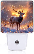 Forest Deer Night Light,Night Lights Plug into Wall,Led Lamp for Stairway/Hallway/Bedroom 0.5W Nightlight Sleep Friendly
