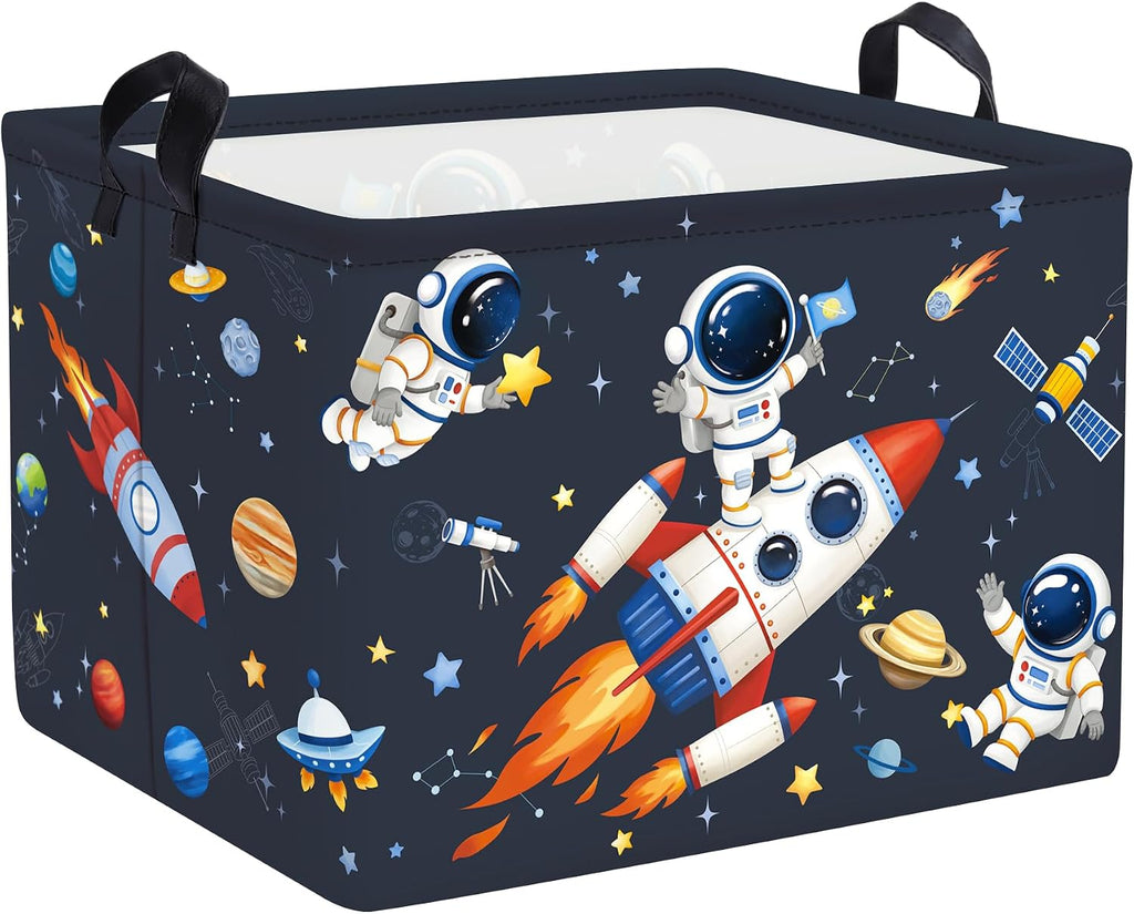 Clastyle Kid Storage Basket Cosmic Space Foldable Laundry Hamper, 36L