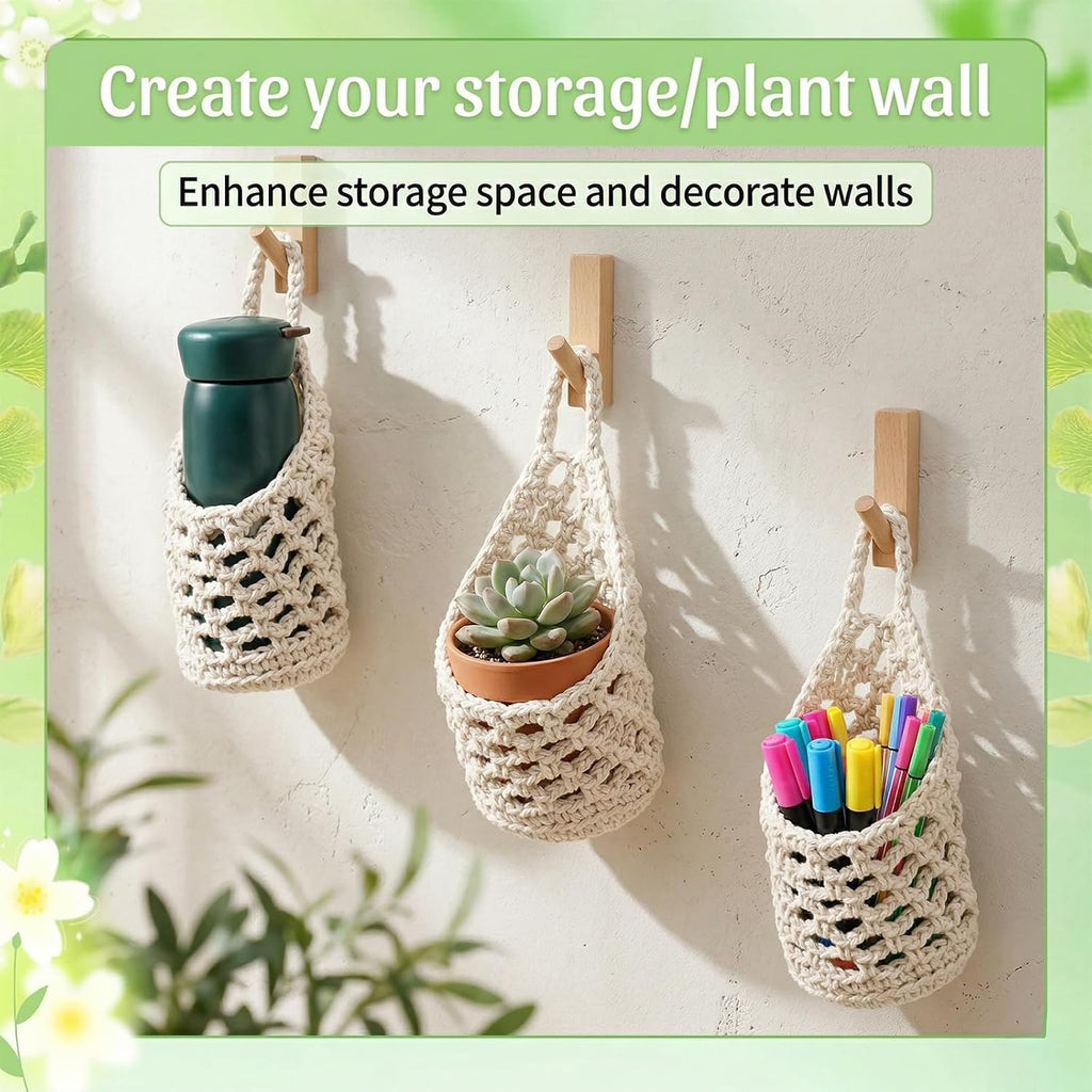 6 Pack Macrame Plant Hangers, Small Hanging Planters for up to 5 Inch Pot