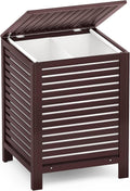 Homykic 120L Bamboo Laundry Hamper with Lid and Removable Bag, Espresso